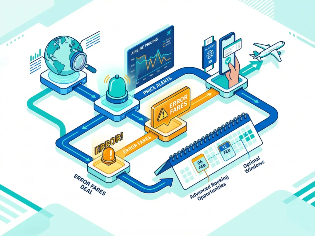 An illustrated airfare monitoring system